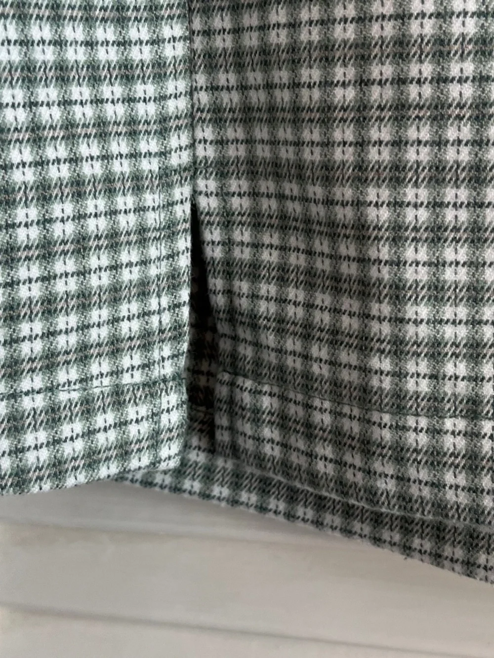 John Galt Brandy Melville Green Checked A-Line Mini Skirt Size XS (est)